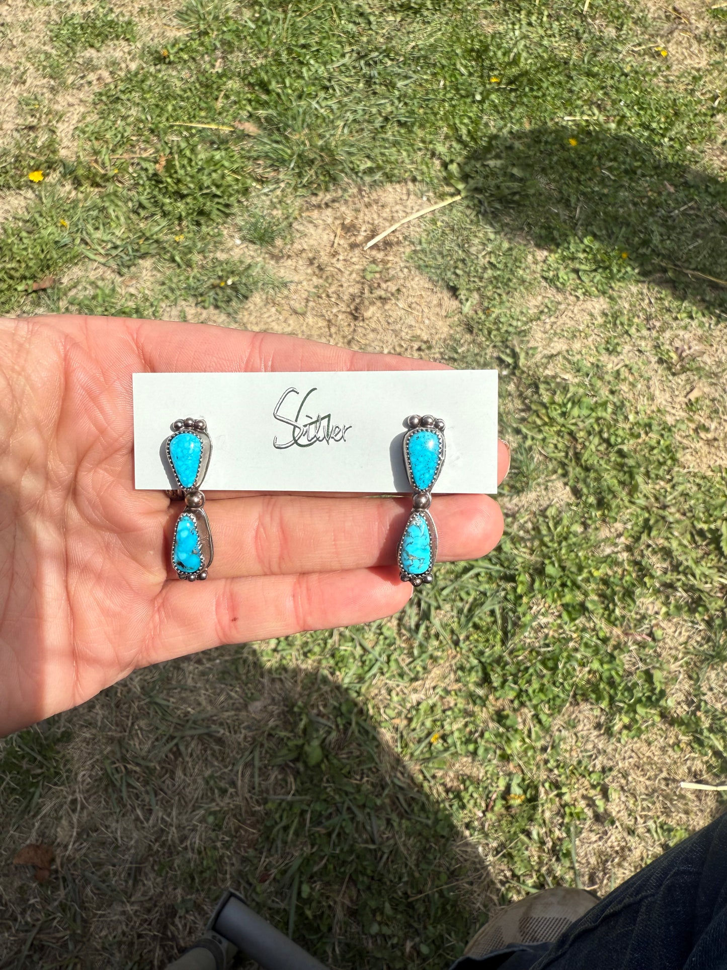 Dahlia Kingman Turquoise Earrings
