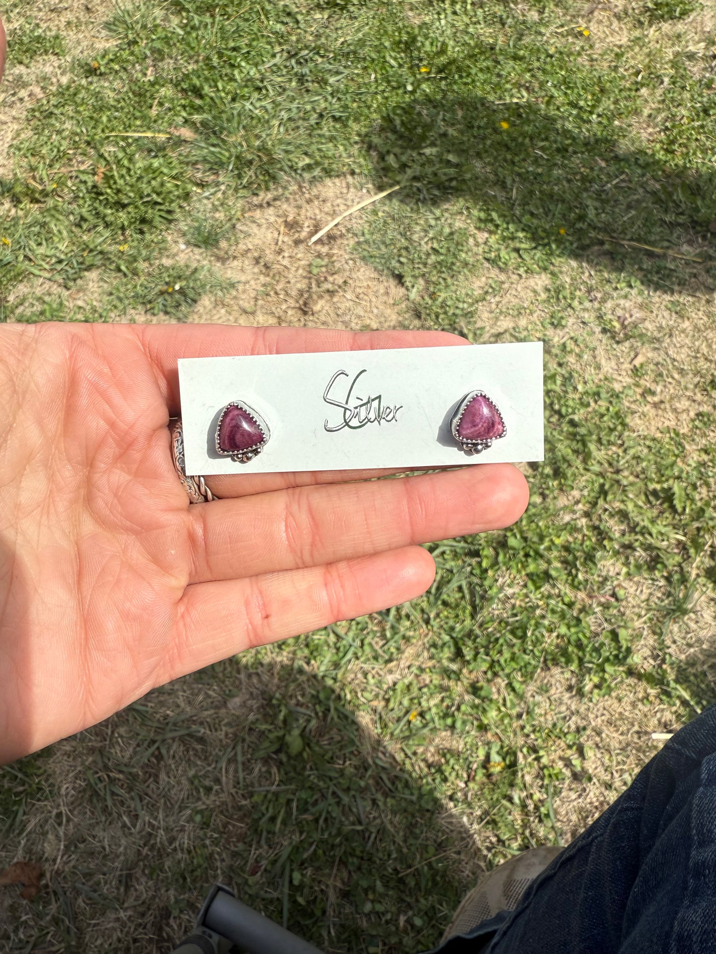 Purple Spiny Graduated Studs