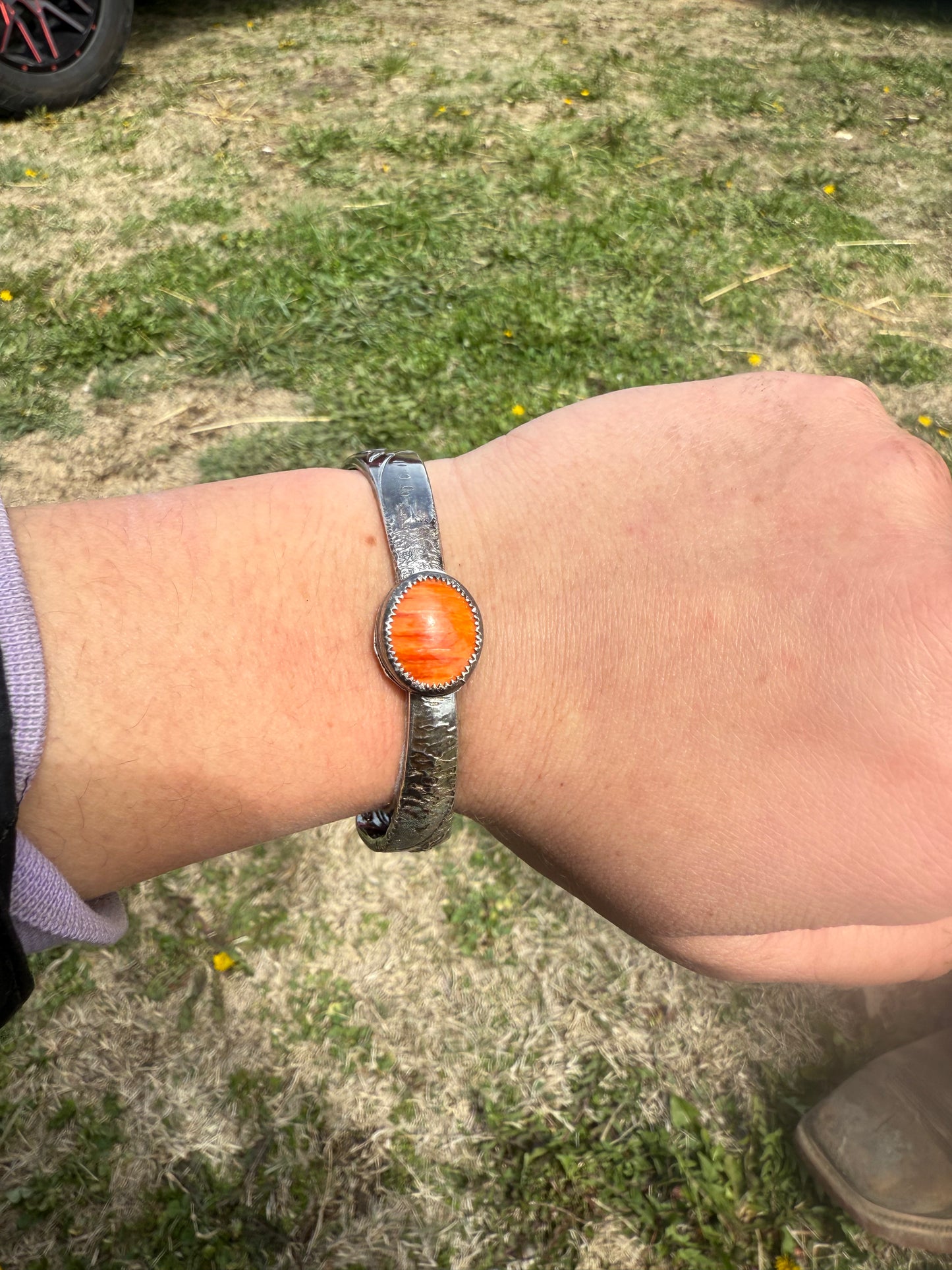 Orange Spiny Spoon Cuff