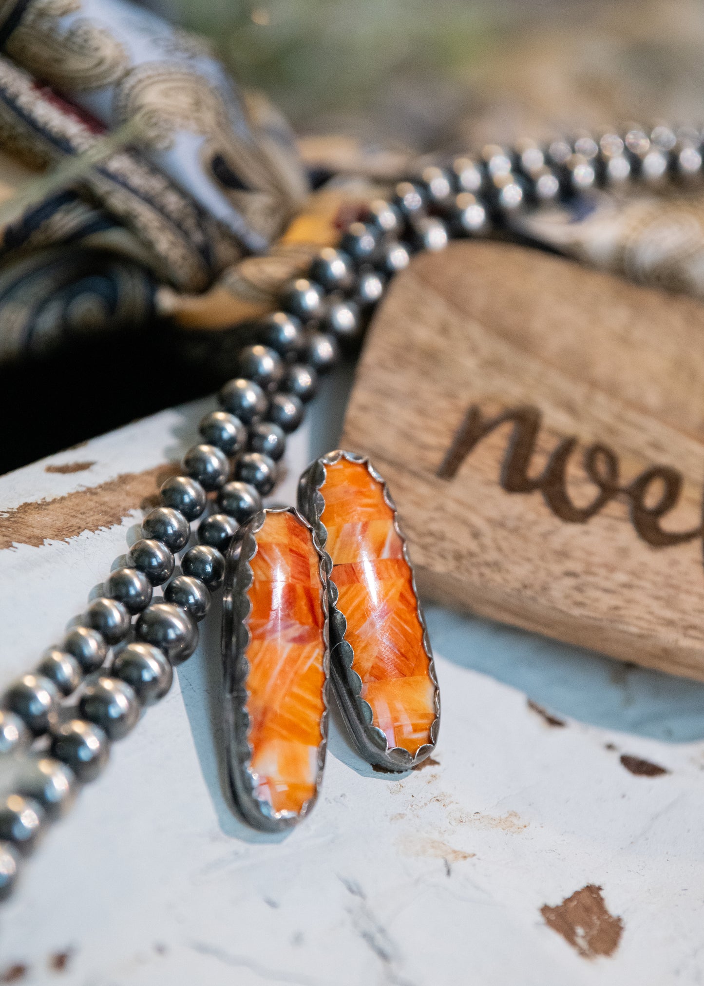 Something in the Orange Spiny Earrings