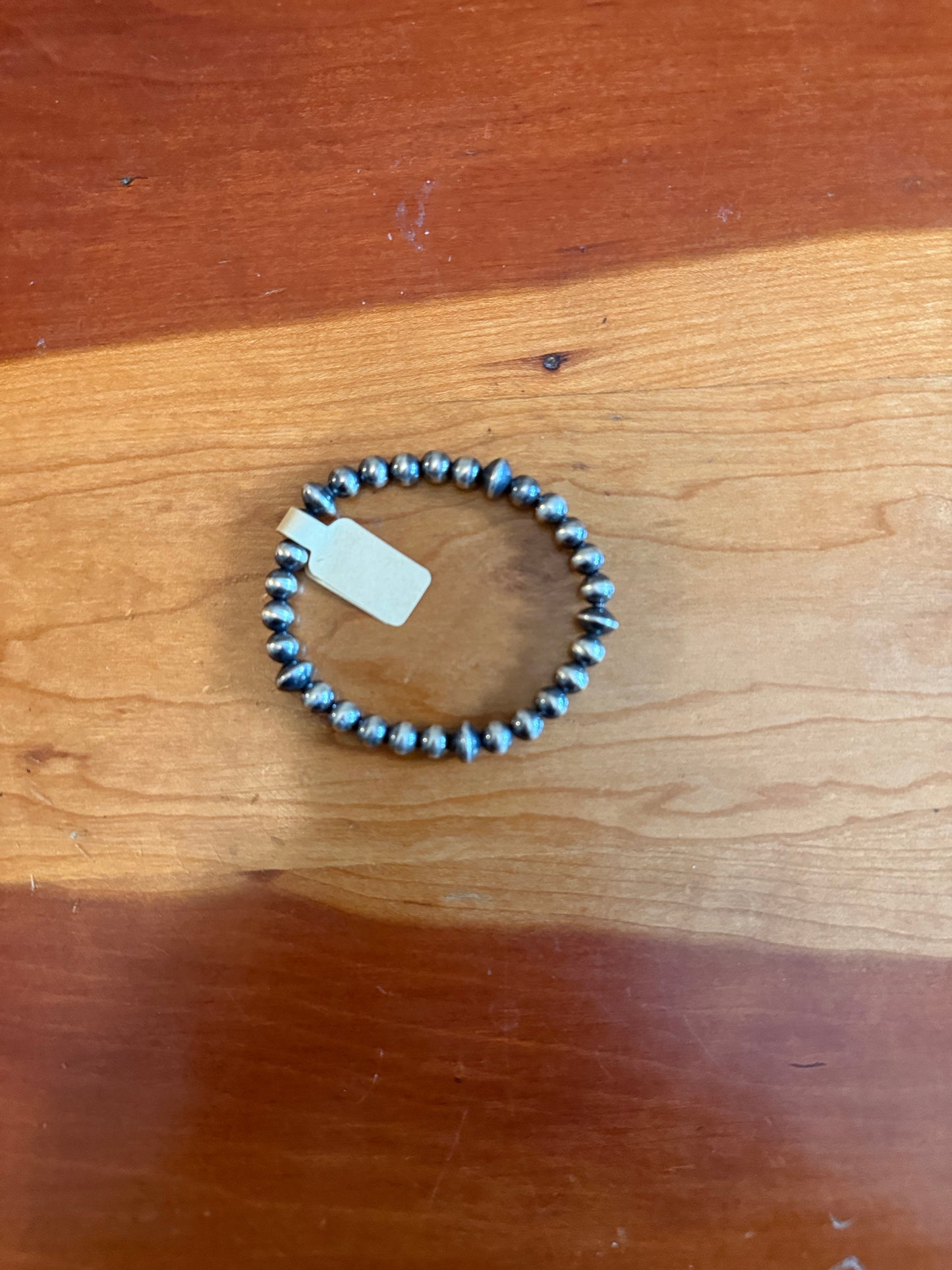 Saucer/Bead Stretch Bracelet