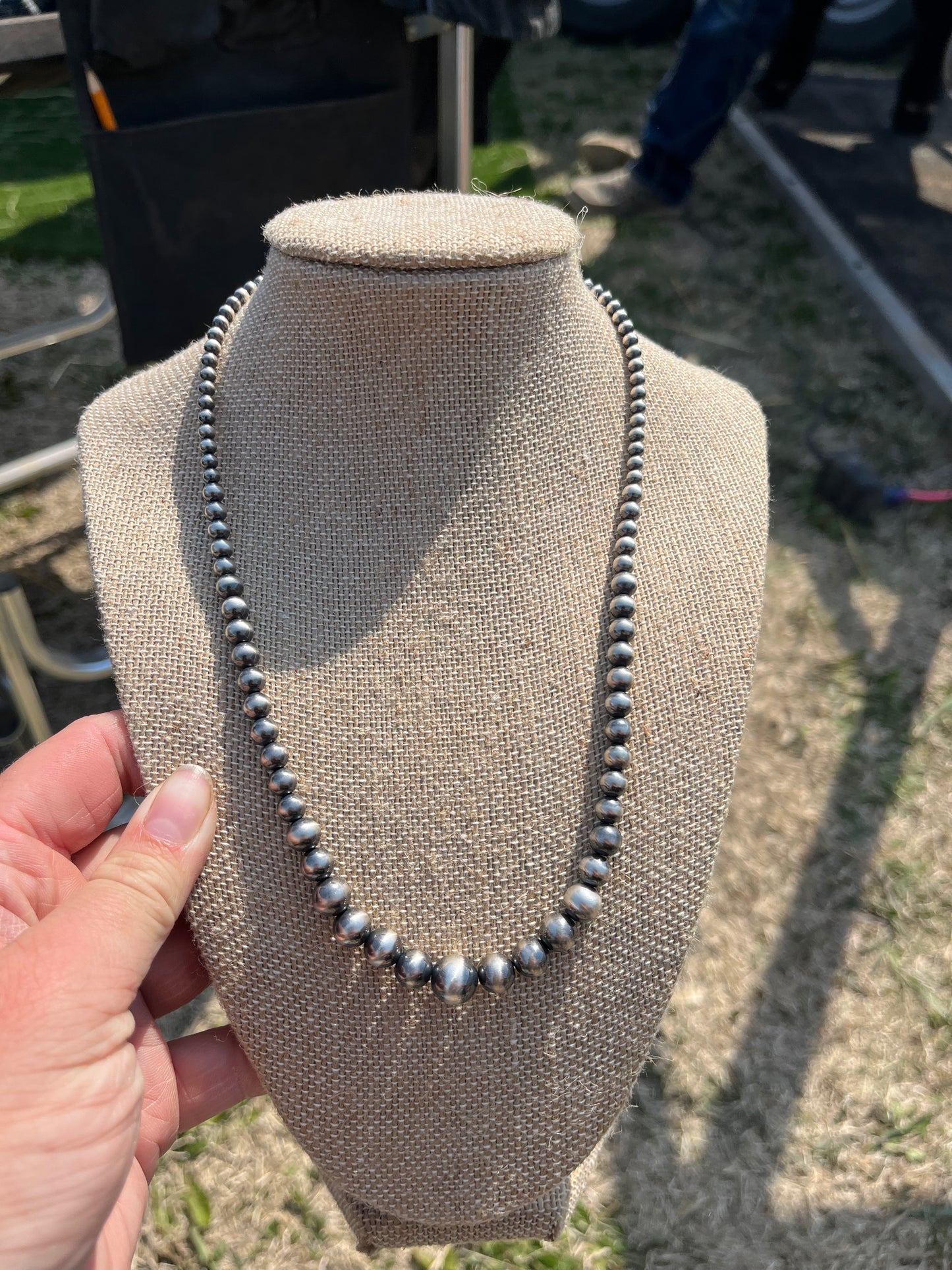 19 inch Graduated Navajo Pearl Necklace