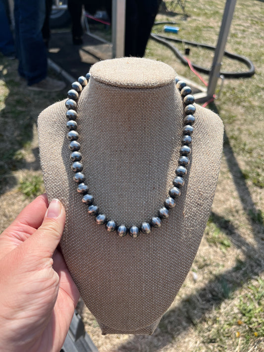 16 inch, 10 mm Navajo Pearl Necklace