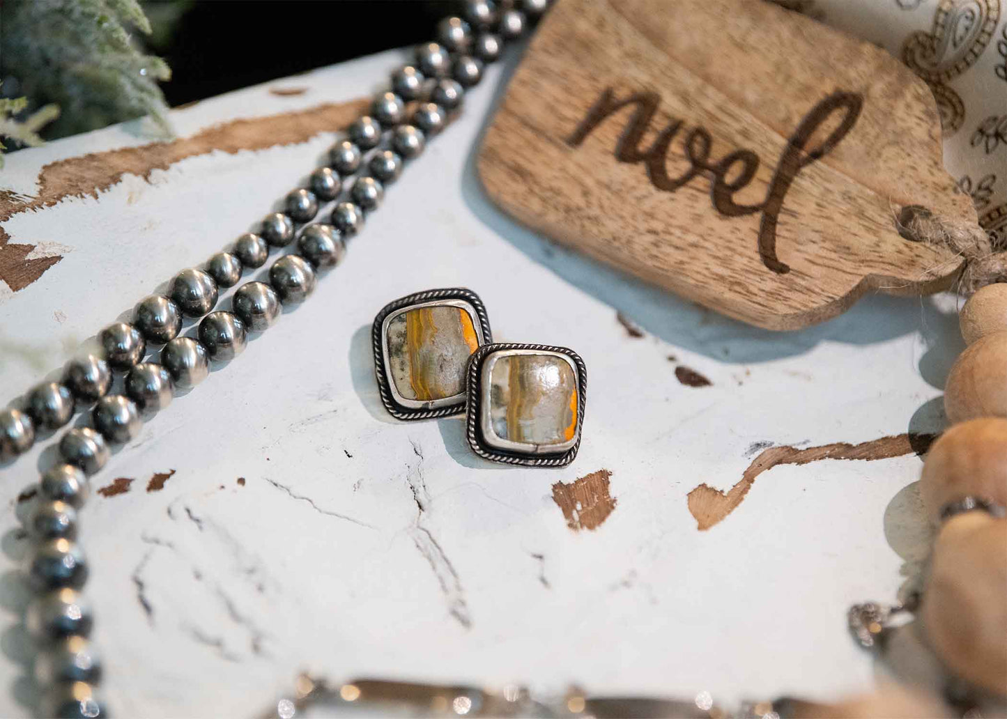 Sweet as Honey Bumblebee Jasper Earrings